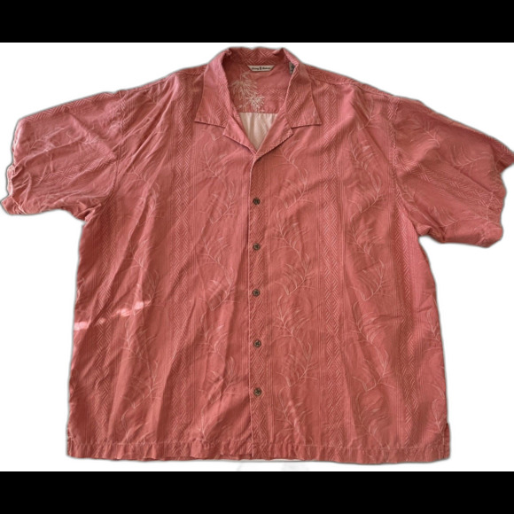 Tommy Bahama Other - Tommy Bahama Hawaiian 100% Silk Button Up Short Sleeve Floral Beach Resort 2XL